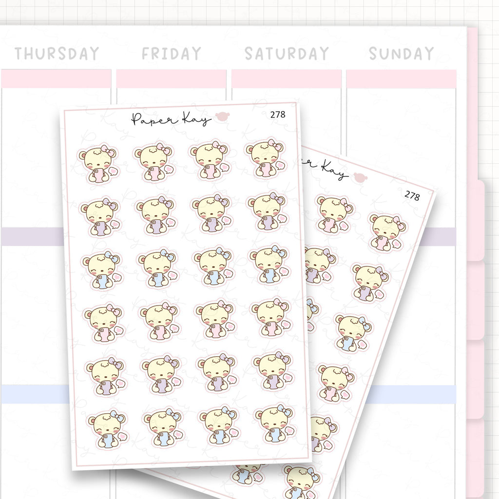 Checking Phone/Social Media Sticker Sheet