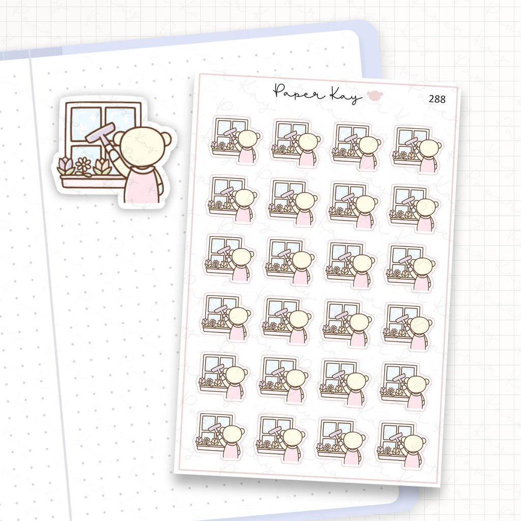 Window Cleaning Sticker Sheet
