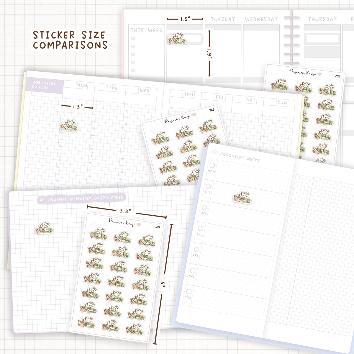 Planting Flowers/Gardening/Flower Bed Sticker Sheet