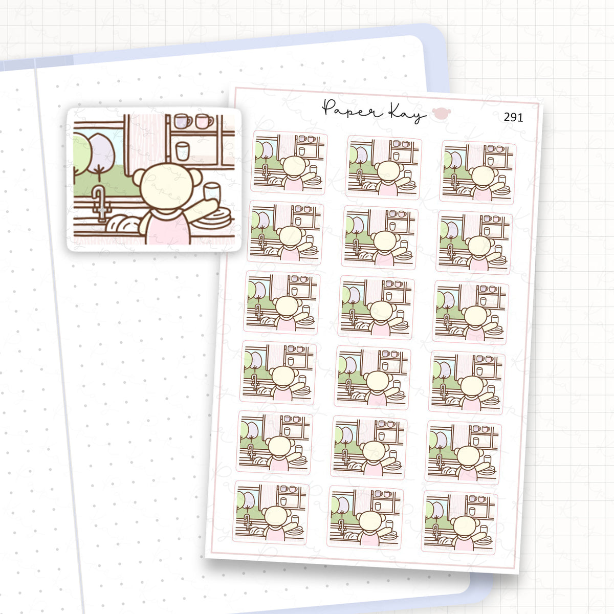 Reorganise Kitchen Cupboard/Clean Sticker Sheet