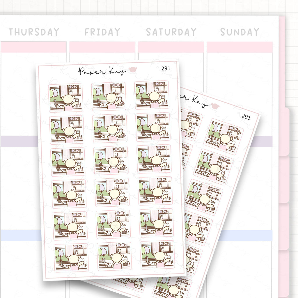 Reorganise Kitchen Cupboard/Clean Sticker Sheet