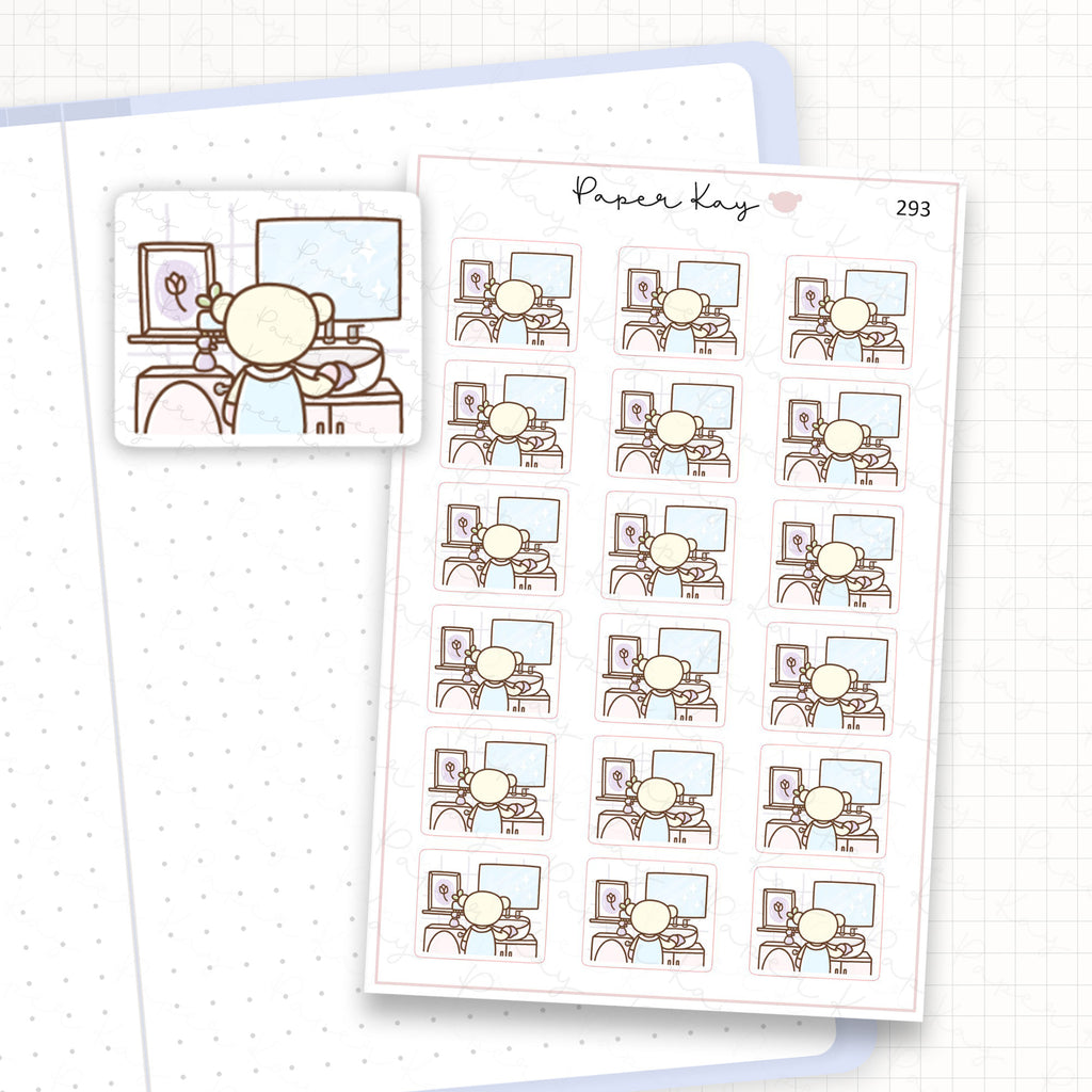 Clean Bathroom Sticker Sheet