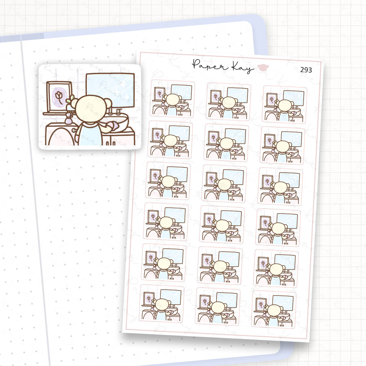 Clean Bathroom Sticker Sheet