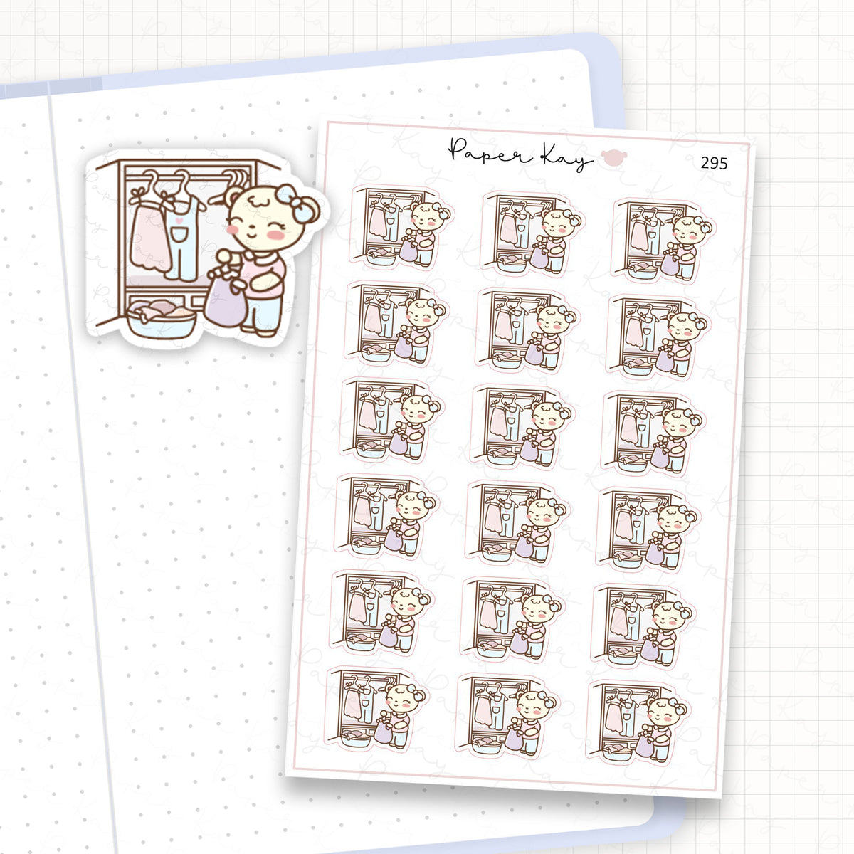 Reorganise Wardrobe Sticker Sheet
