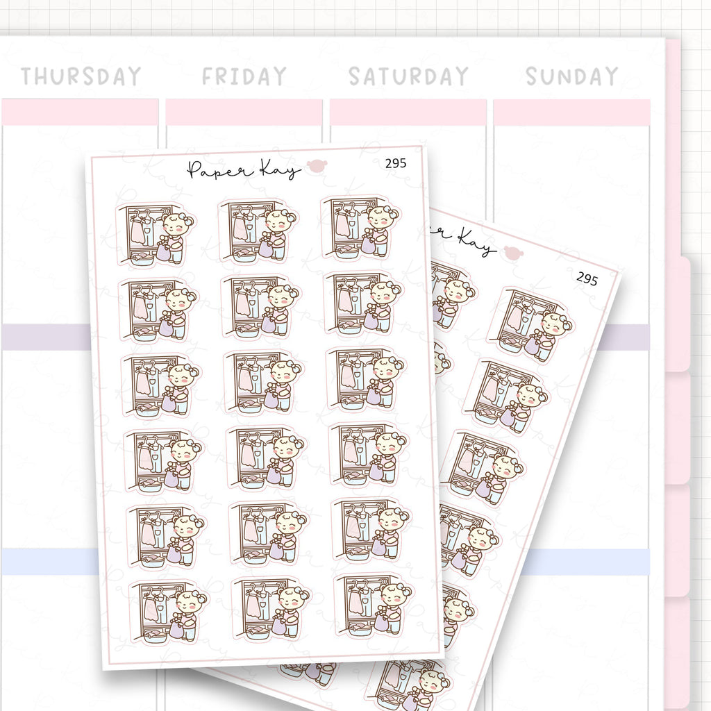 Reorganise Wardrobe Sticker Sheet