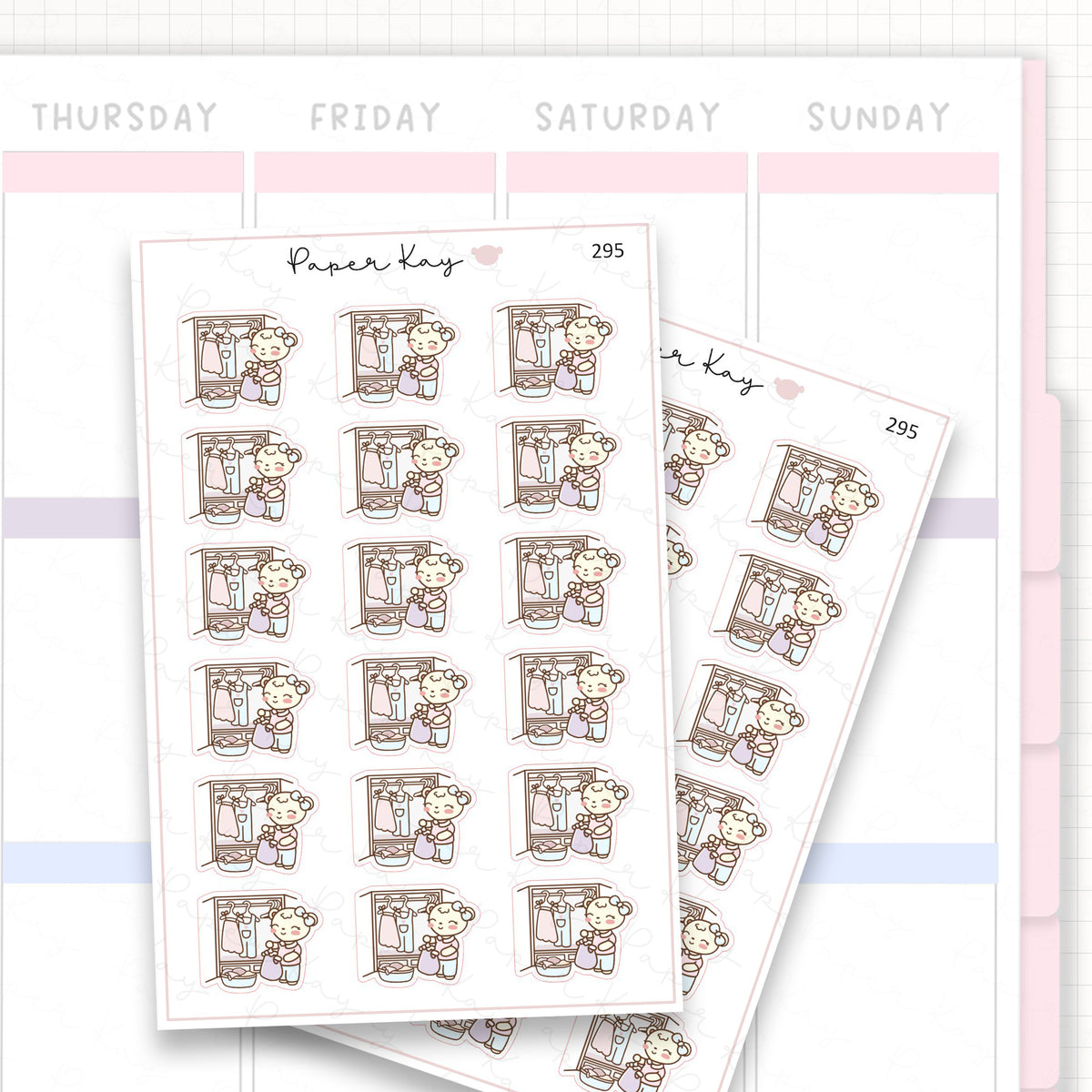 Reorganise Wardrobe Sticker Sheet