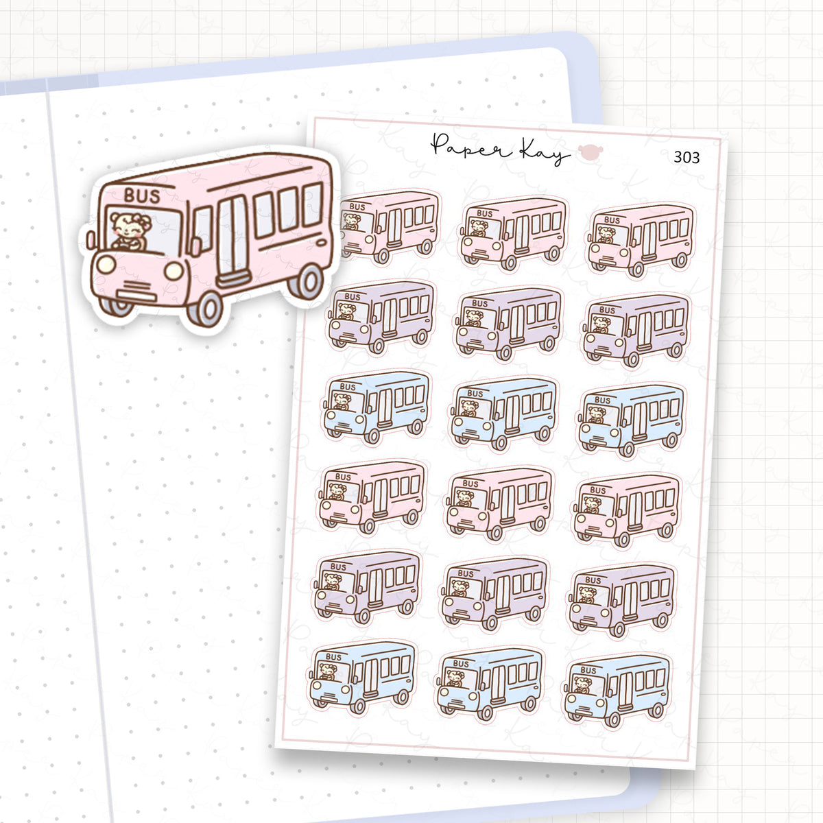Zoomed in image of the doodles from a character planner sticker sheet.