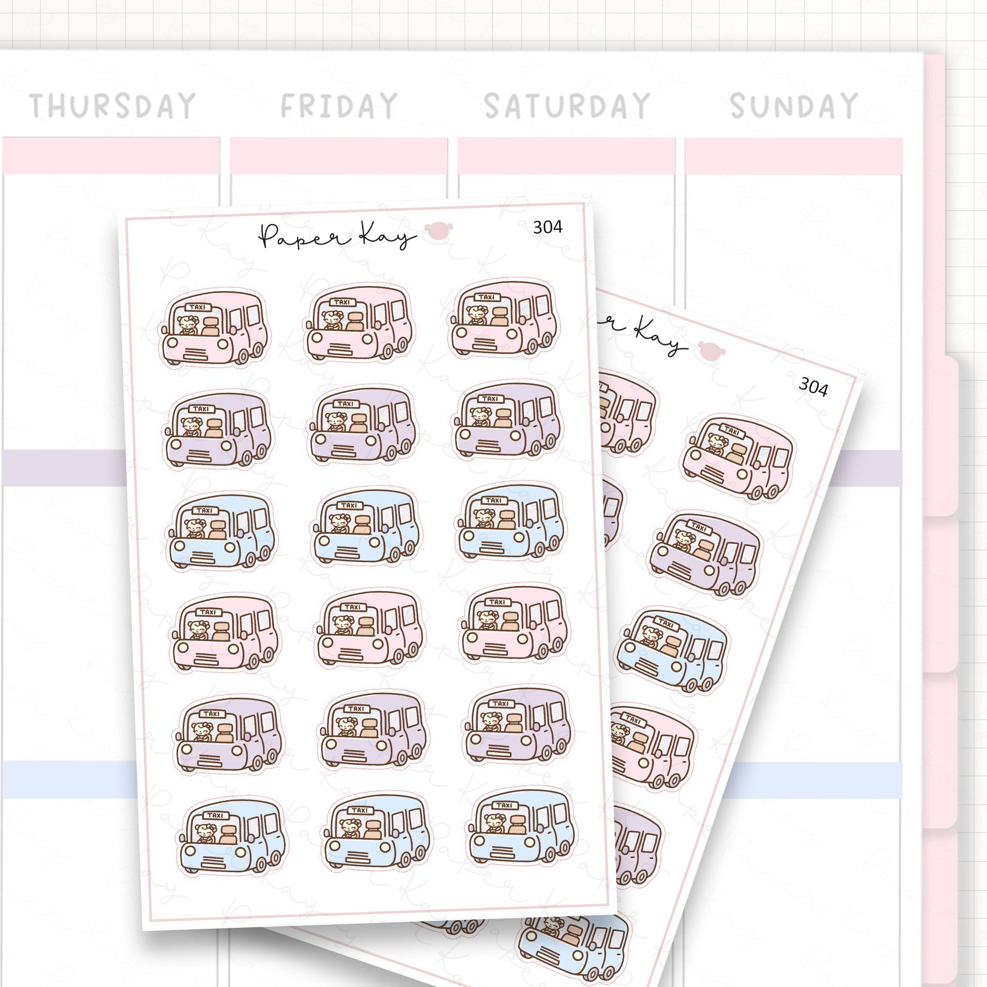 Sticker sheet product measurement.