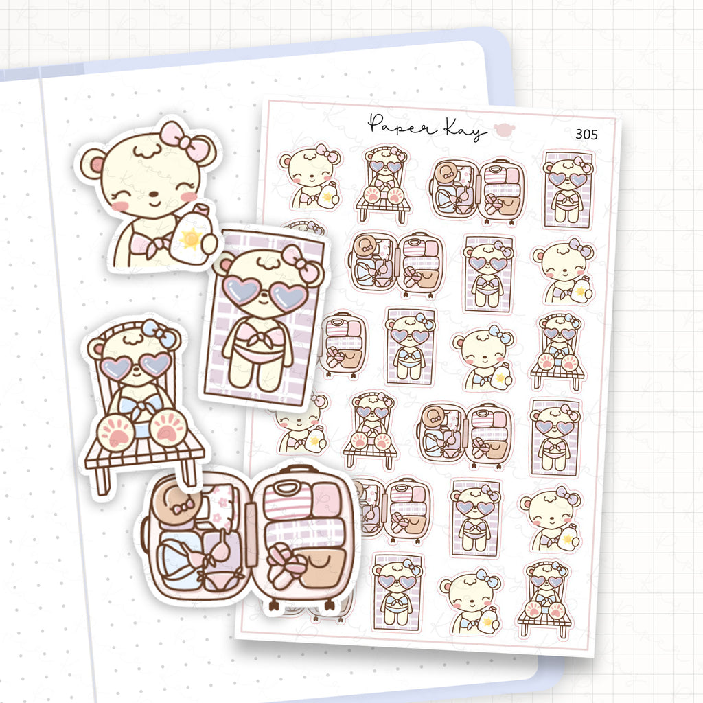 Sunbathe/Holiday Sticker Sheet