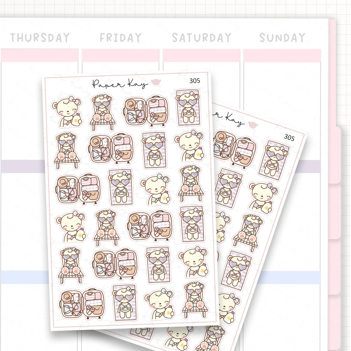 Sunbathe/Holiday Sticker Sheet
