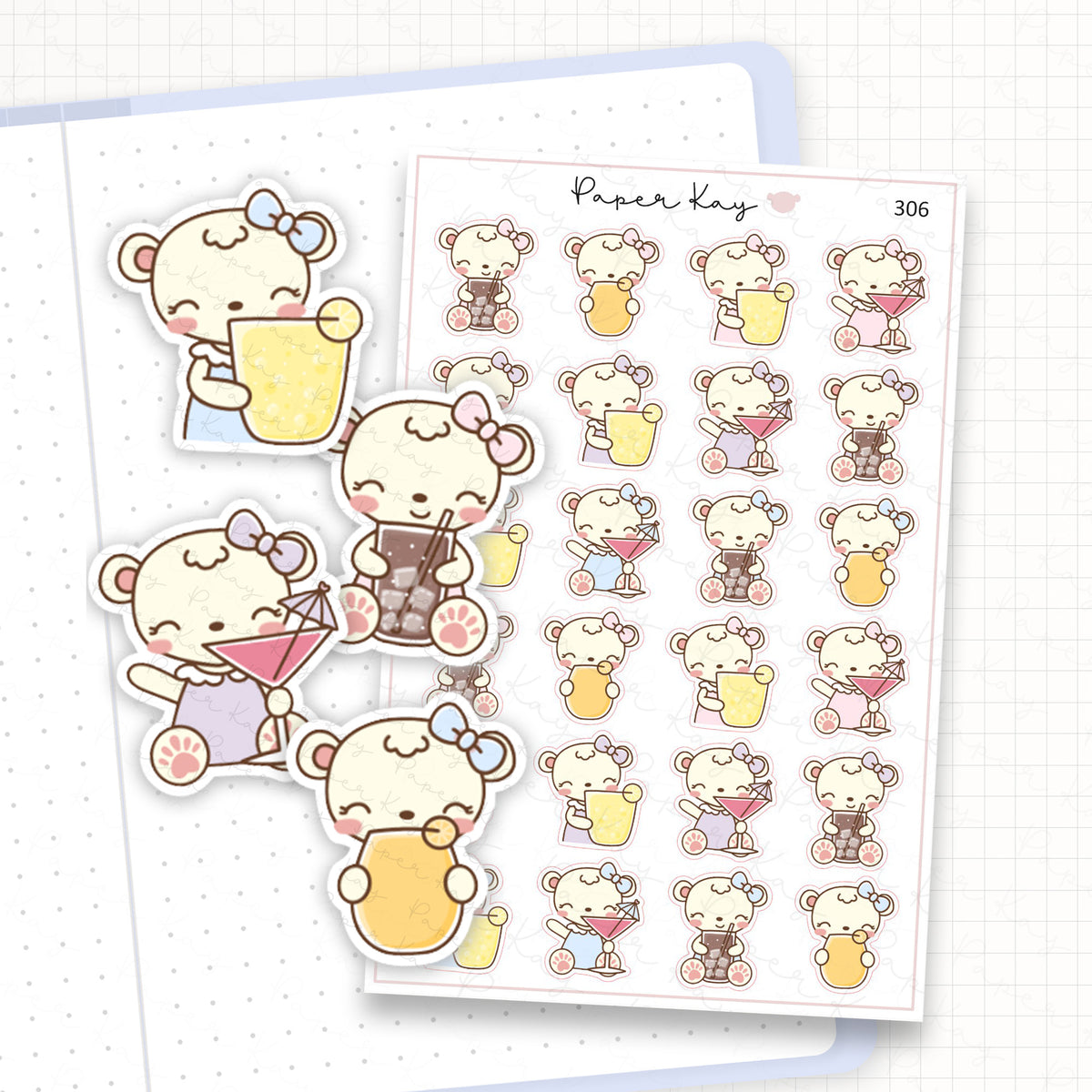 Summer Drinks Sticker Sheet