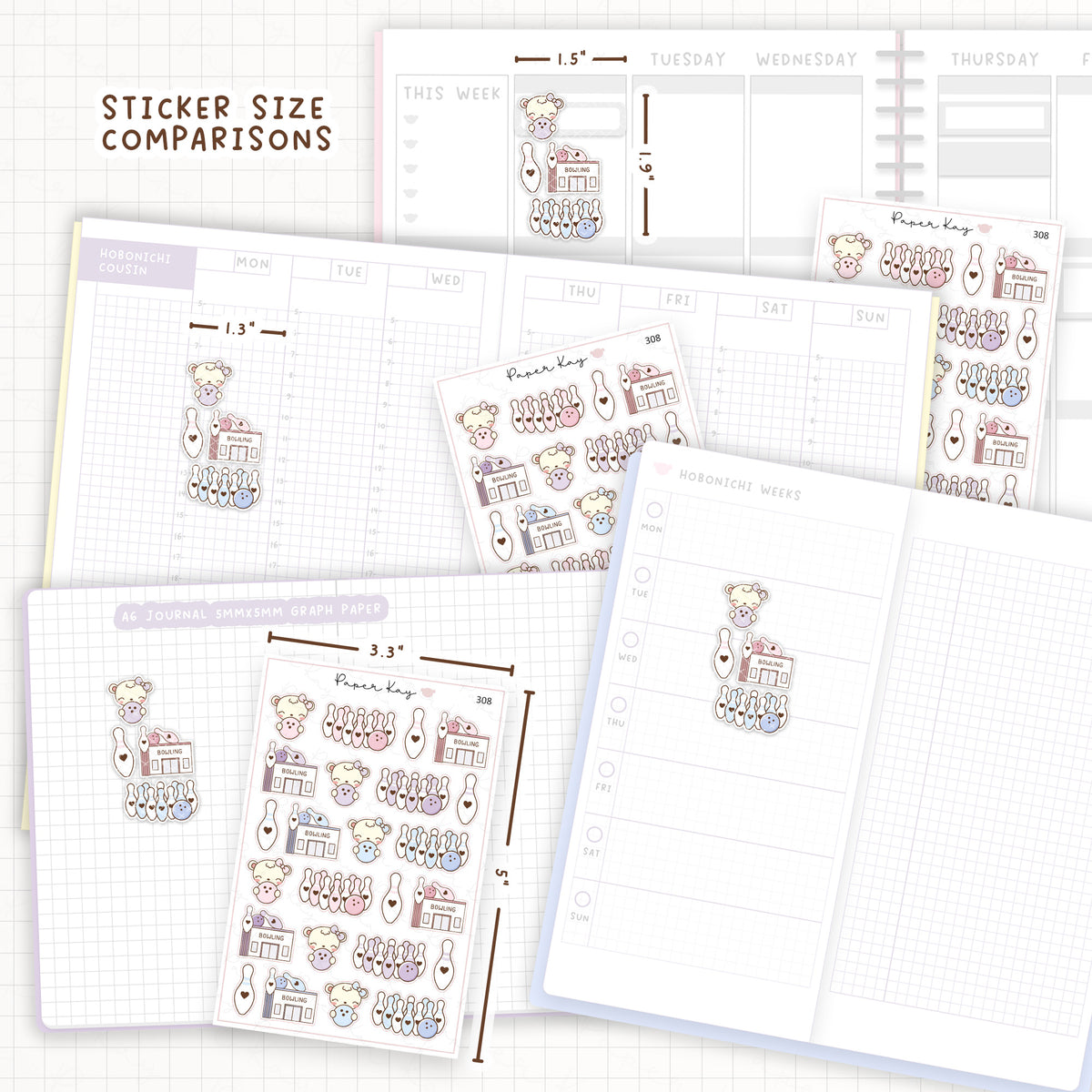 Bowling Sticker Sheet