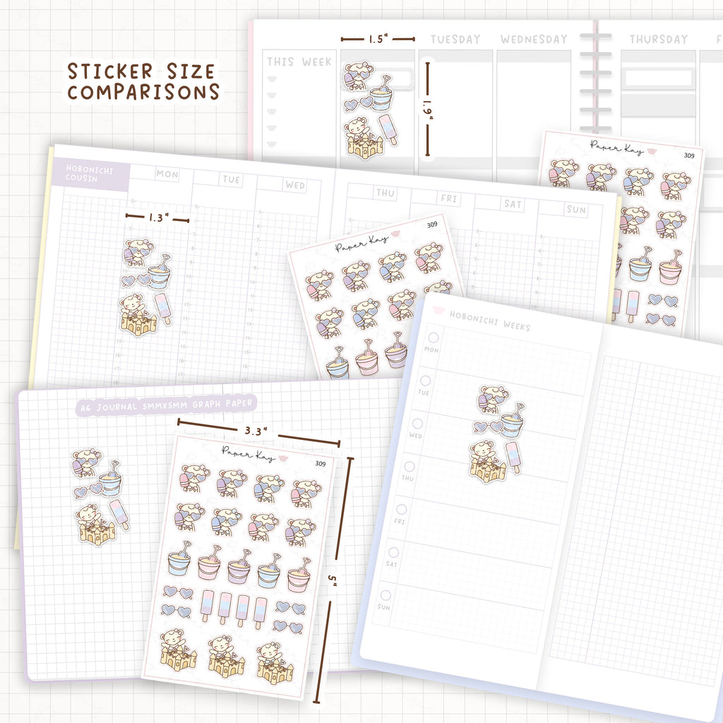 Sand Castle/Beach Sticker Sheet