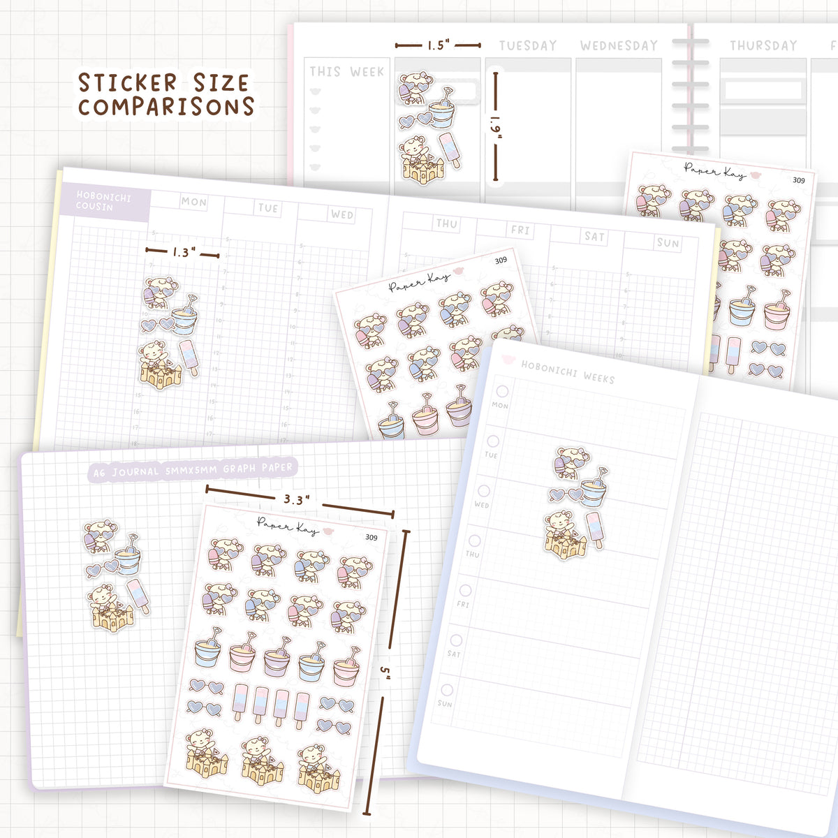 Sand Castle/Beach Sticker Sheet