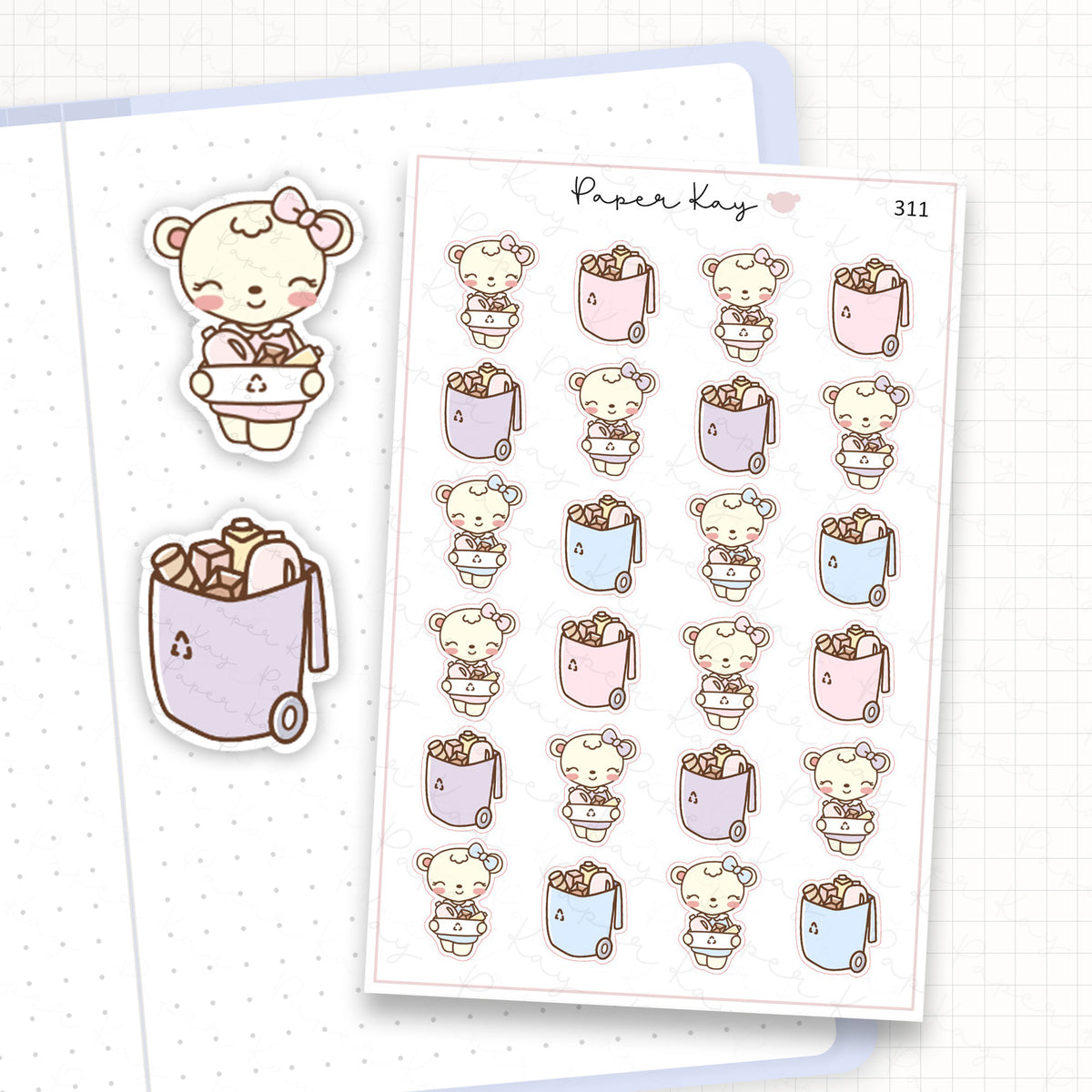 Recycle Bin Sticker Sheet