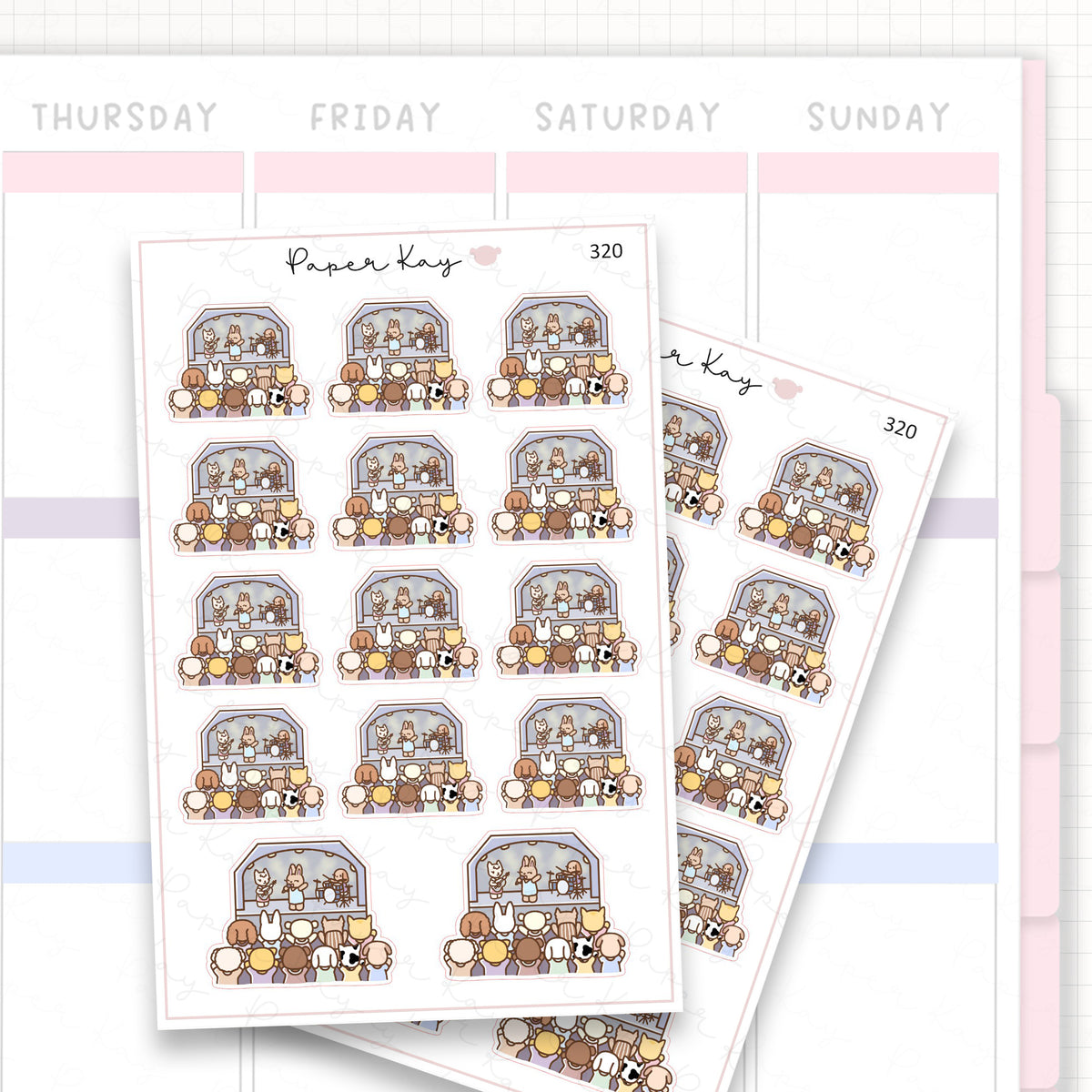 Sticker sheet product measurement.