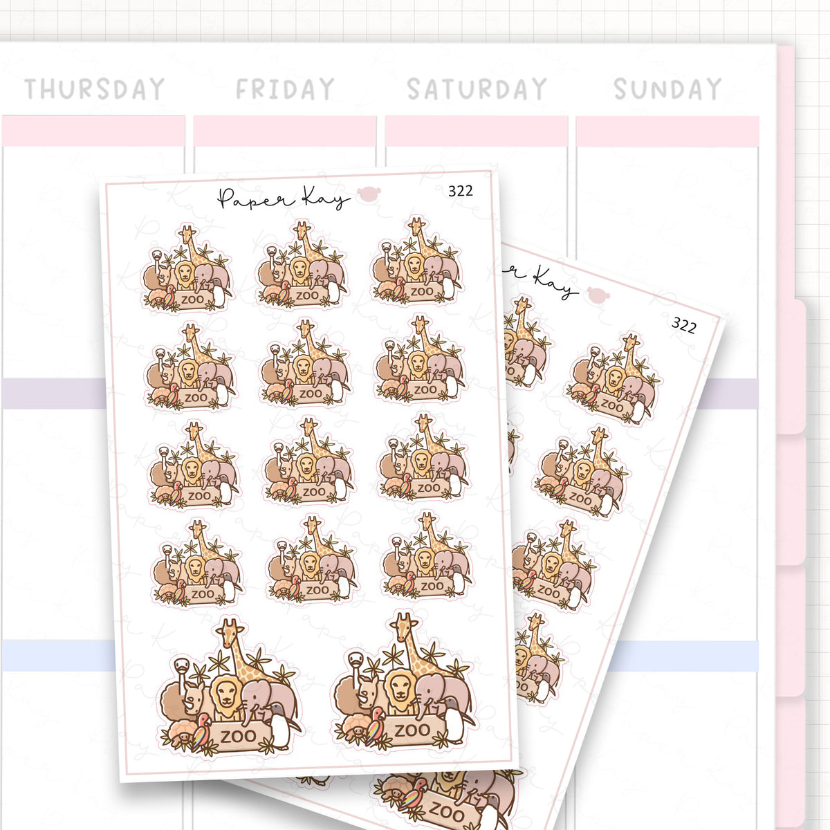 Sticker sheet product measurement.