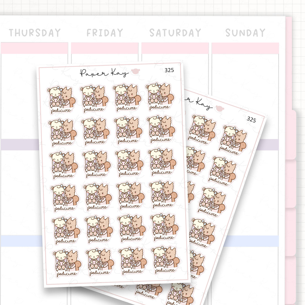 Pedicure Sticker Sheet