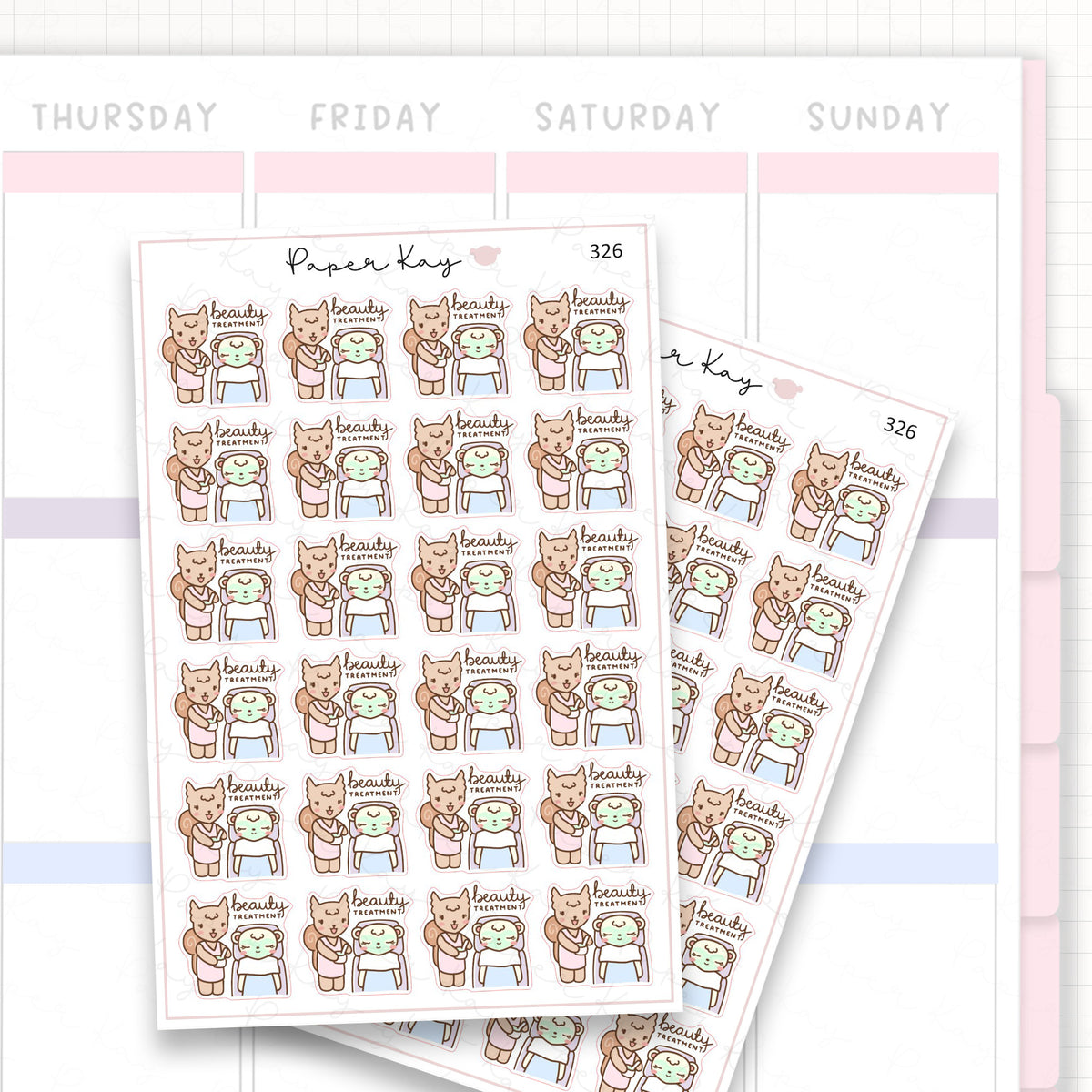 Beauty Treatment Sticker Sheet