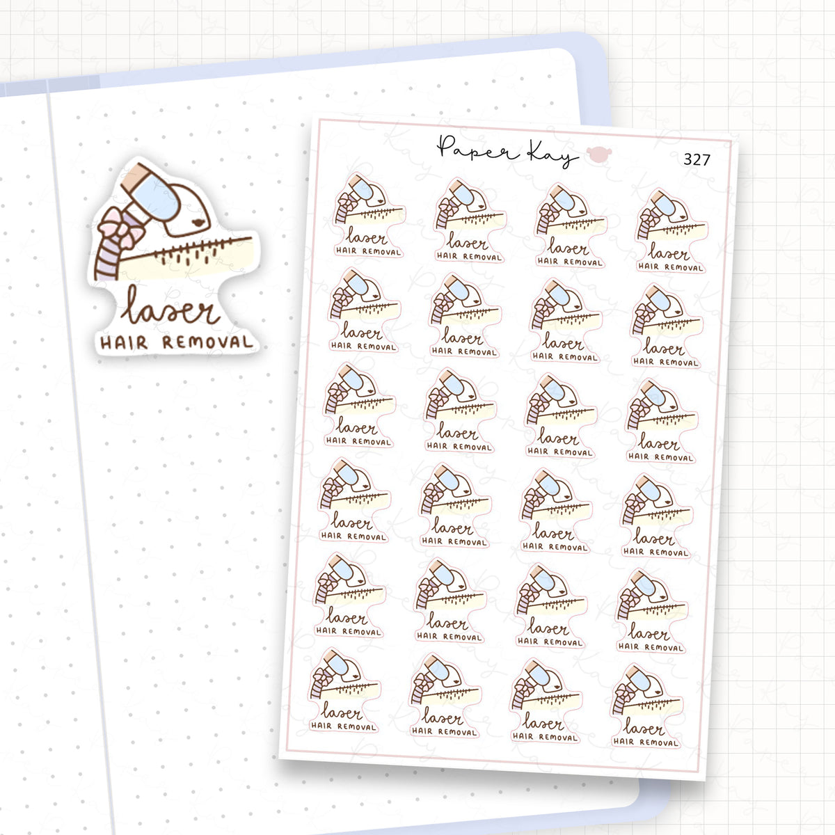 Zoomed in image of the doodles from a character planner sticker sheet.