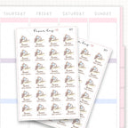 Sticker sheet product measurement.