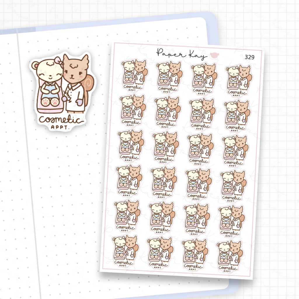 Cosmetic Appointment Sticker Sheet