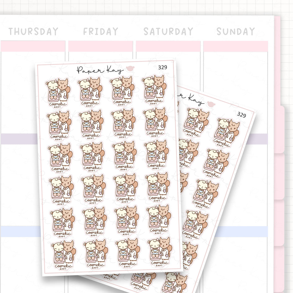 Cosmetic Appointment Sticker Sheet