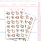 Eyebrow Appointment Sticker Sheet
