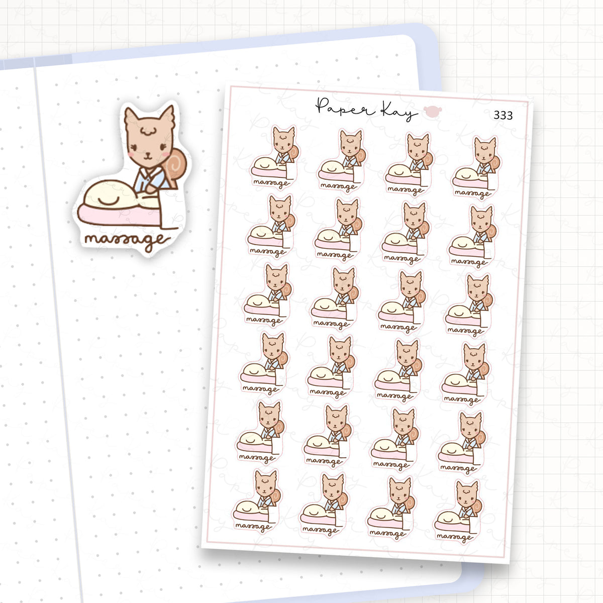 Massage Appointment Sticker Sheet