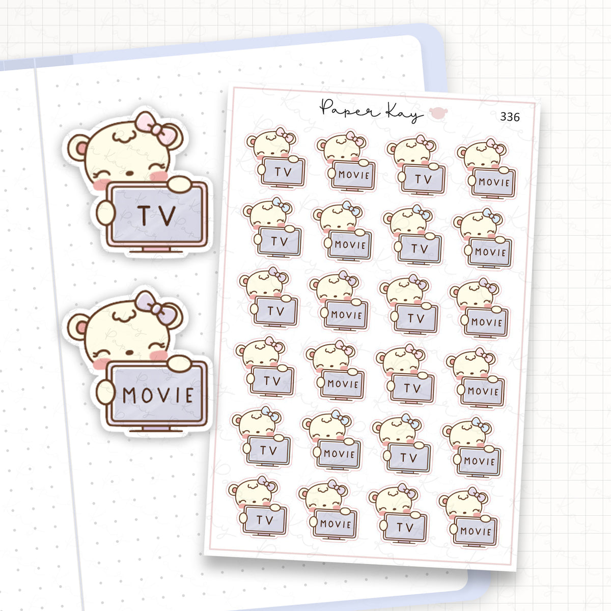 TV and Movie Sticker Sheet
