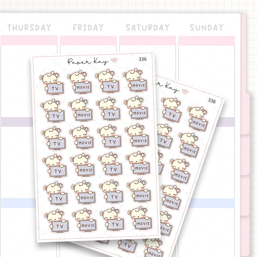 TV and Movie Sticker Sheet