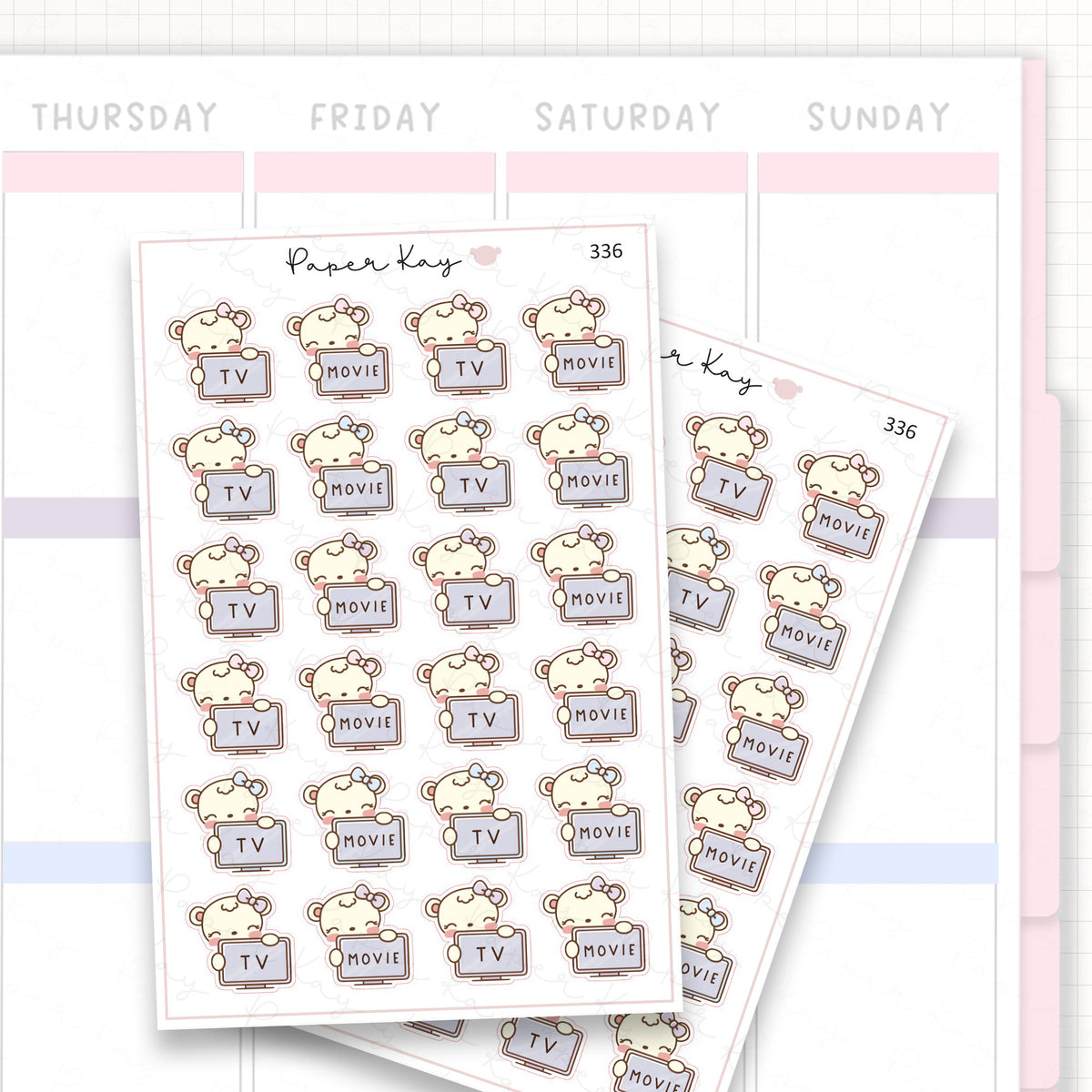 TV and Movie Sticker Sheet