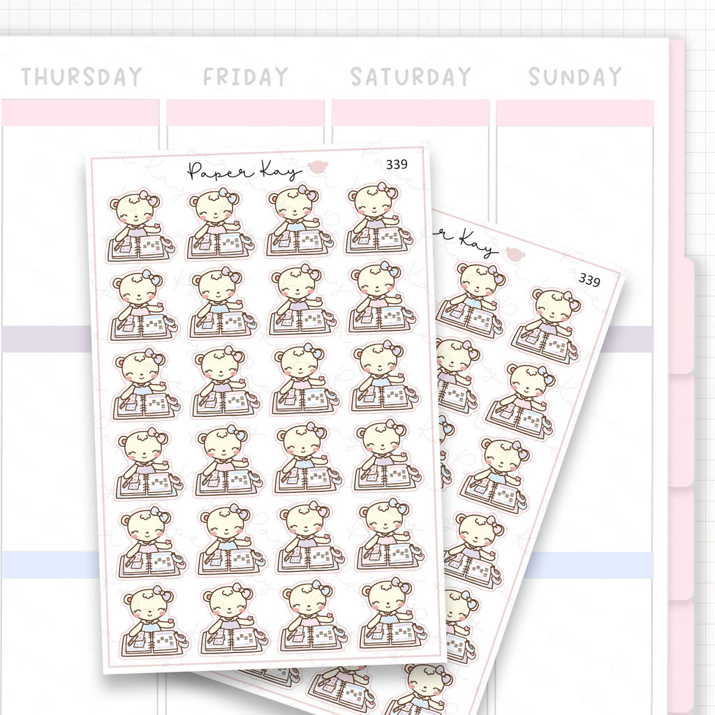 Dot the Bear Planning Sticker Sheet