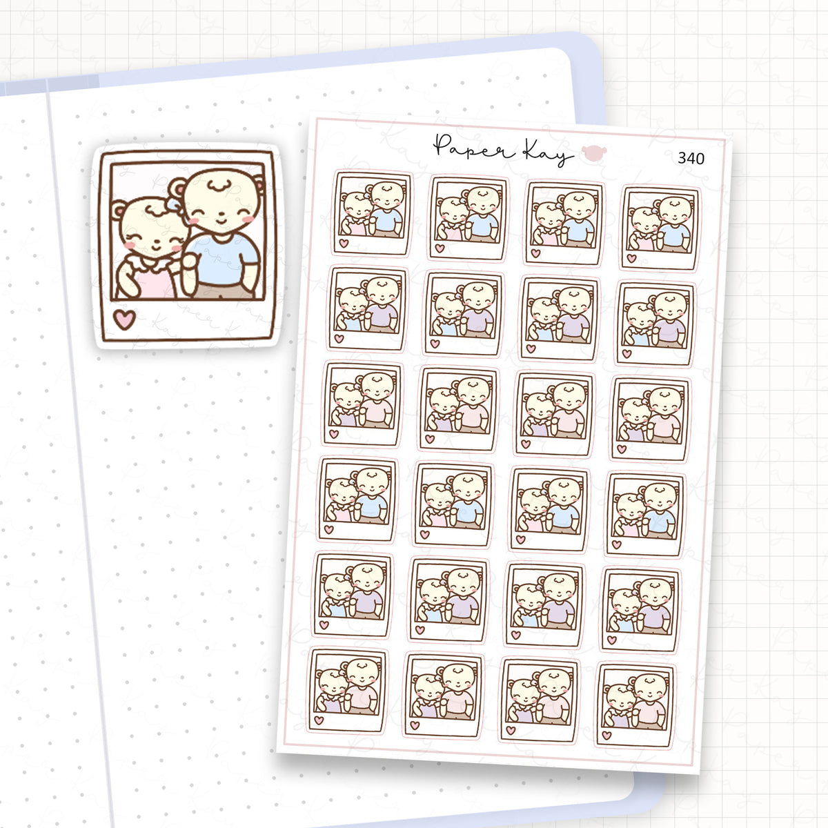 Couples Polaroid Sticker Sheet