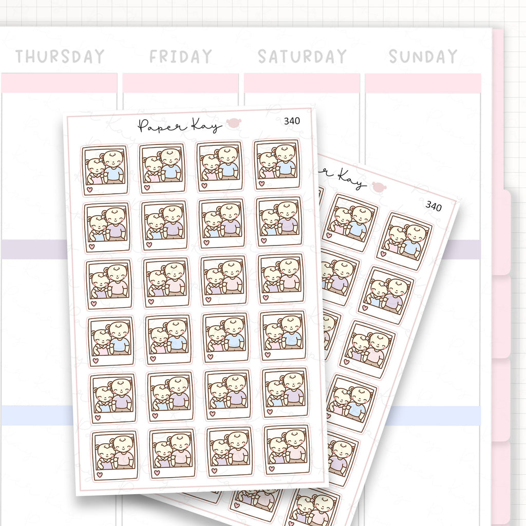 Couples Polaroid Sticker Sheet