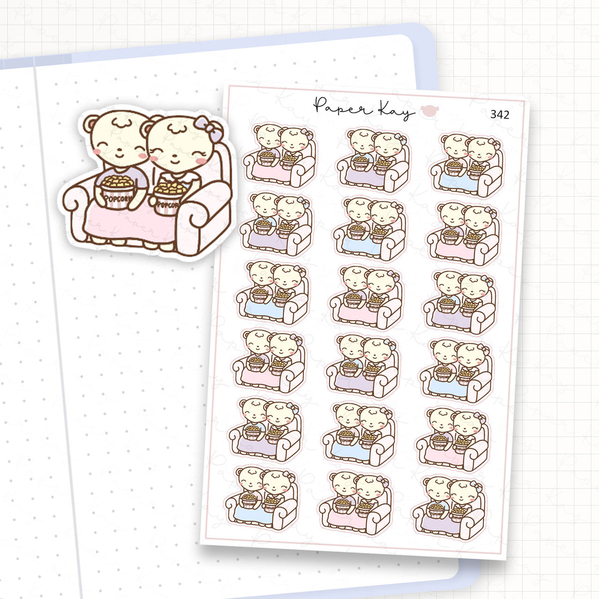 Couples Home Movie Sticker Sheet