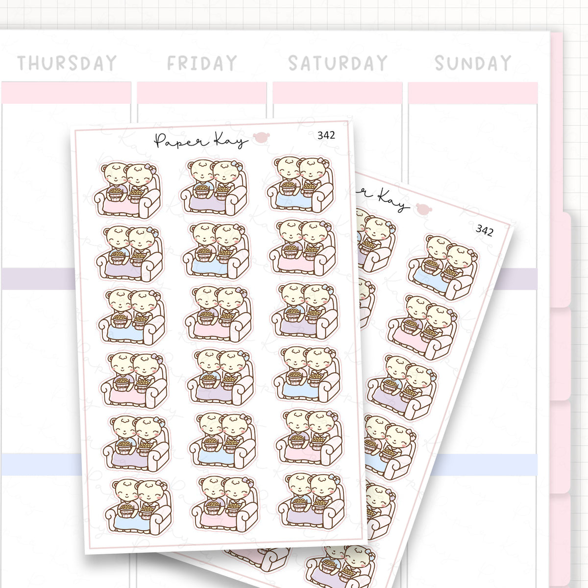 Couples Home Movie Sticker Sheet