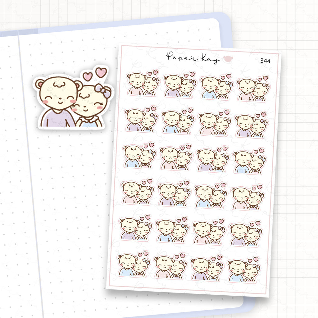 Couple in Love Sticker Sheet