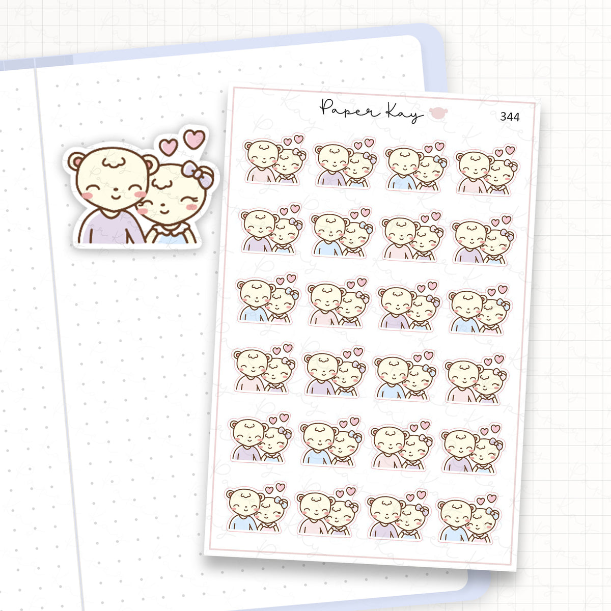 Couple in Love Sticker Sheet