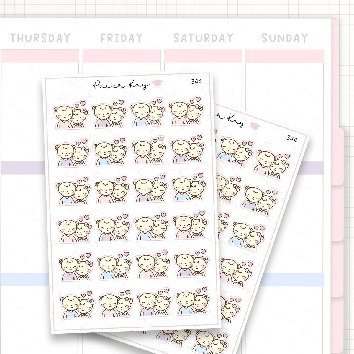 Couple in Love Sticker Sheet