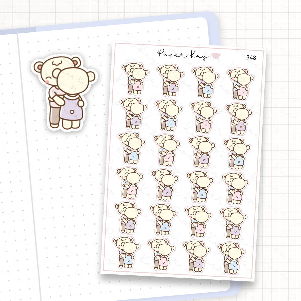 Couple Hugging Sticker Sheet
