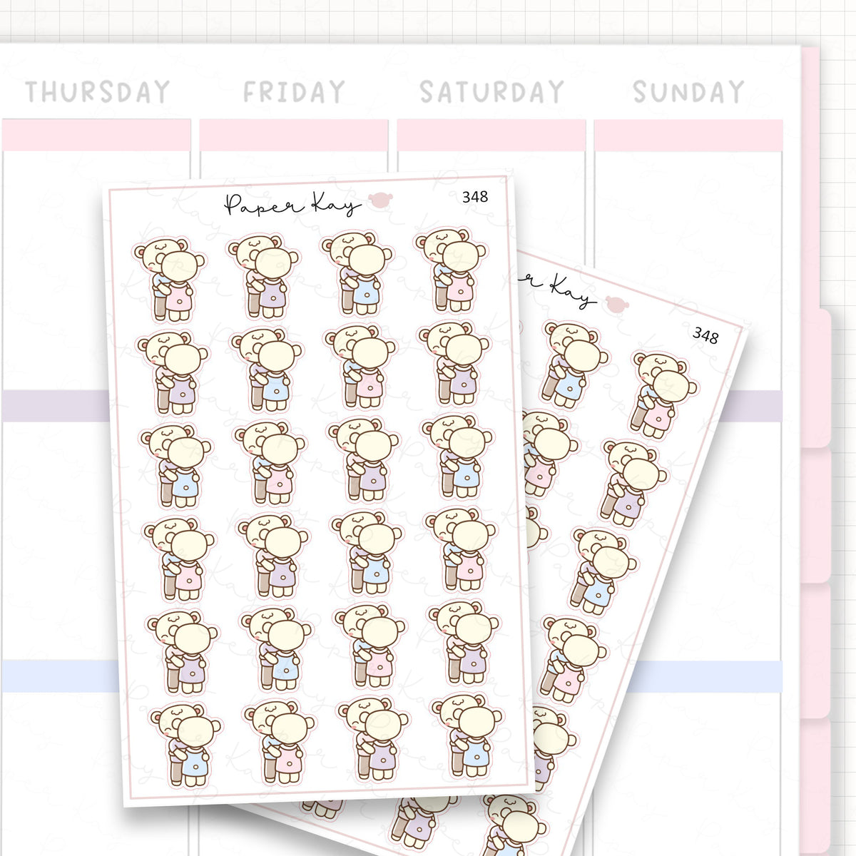 Couple Hugging Sticker Sheet