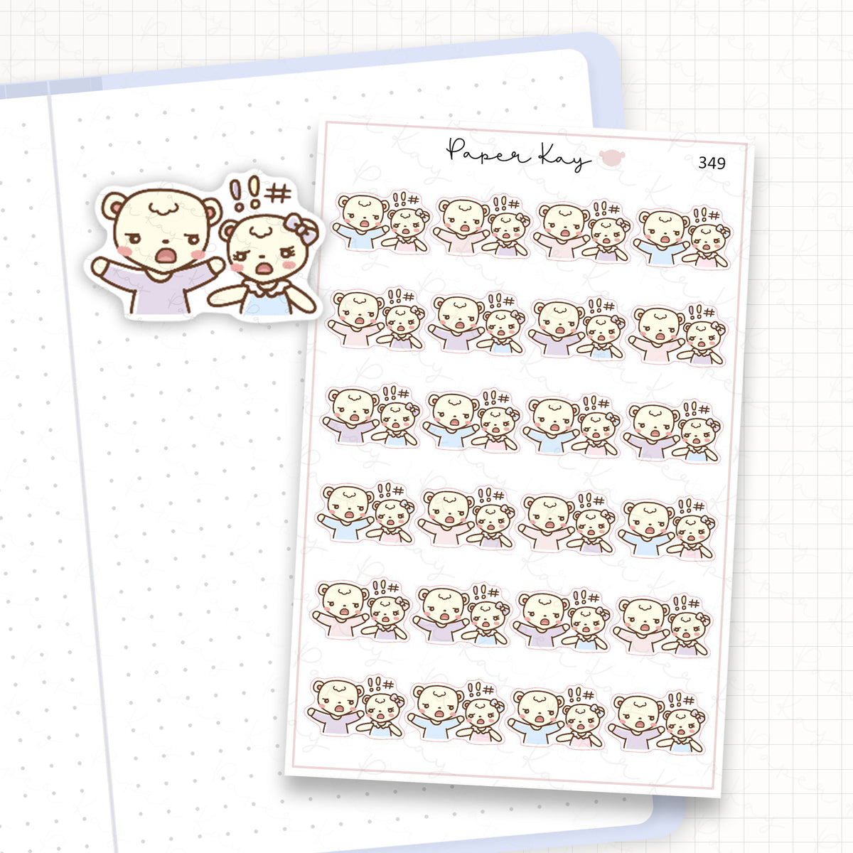Couple Arguing Sticker Sheet