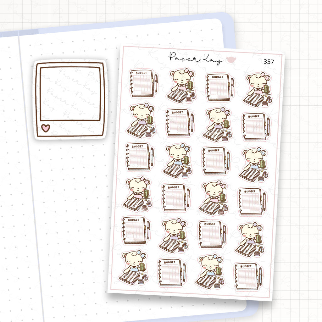 Zoomed in image of the doodles from a character planner sticker sheet.