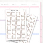 Sticker sheet product measurement.