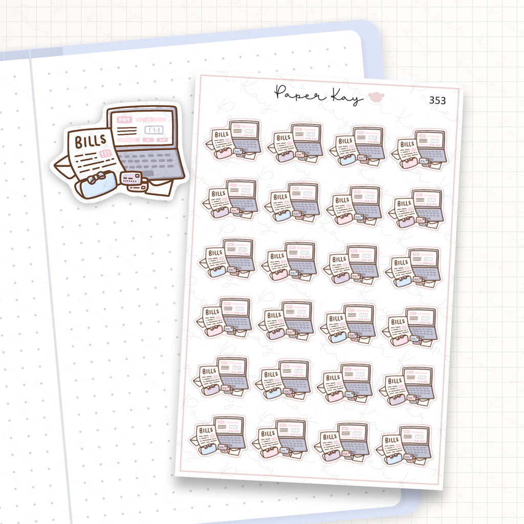 Zoomed in image of the doodles from a character planner sticker sheet.