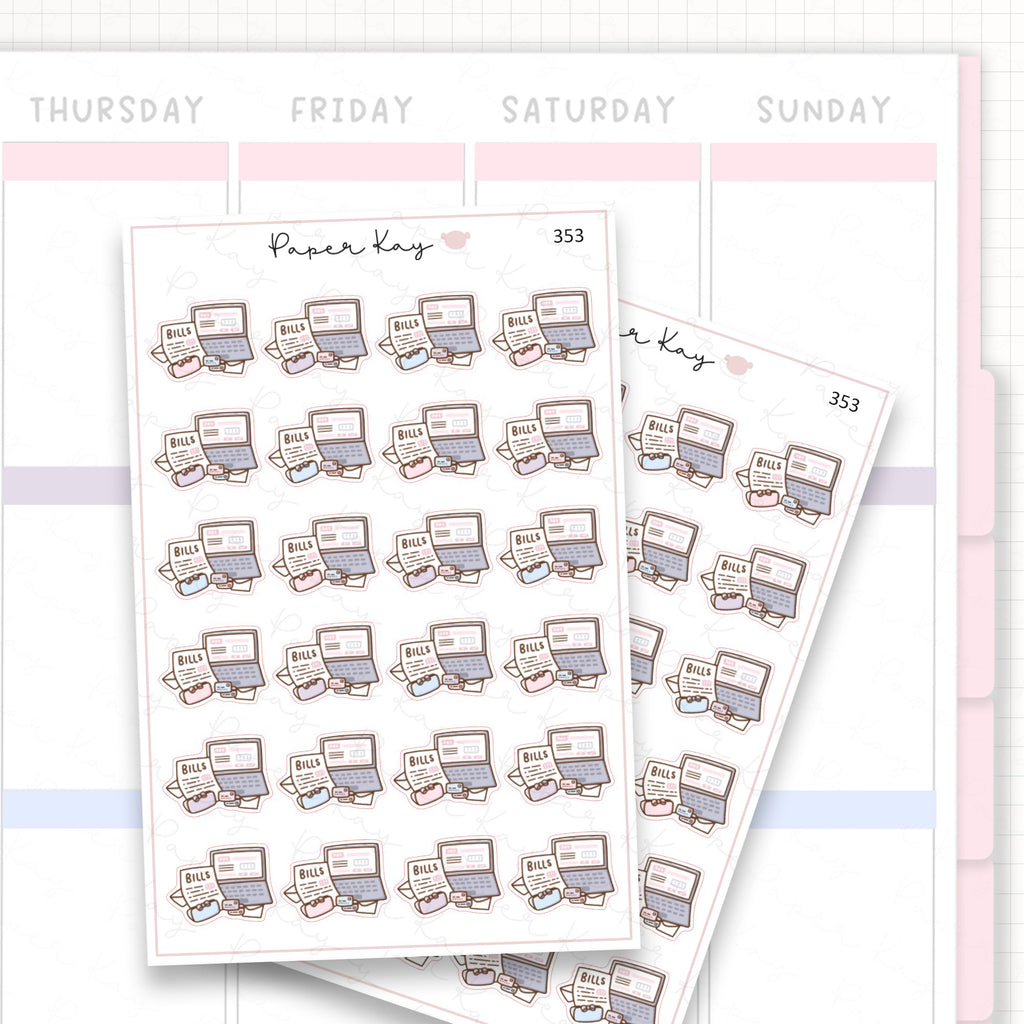Sticker sheet product measurement.