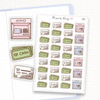 Zoomed in image of the doodles from a character planner sticker sheet.