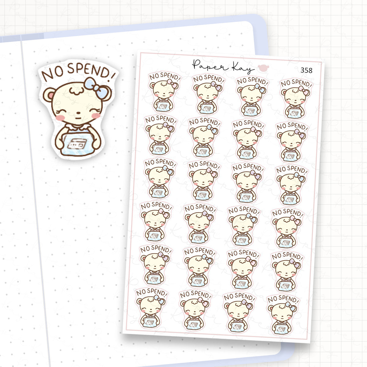 No Spend Sticker Sheet