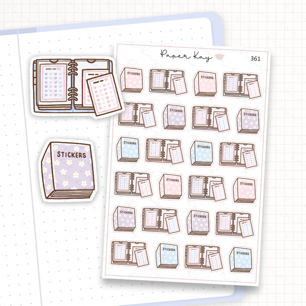 Zoomed in image of the doodles from a character planner sticker sheet.